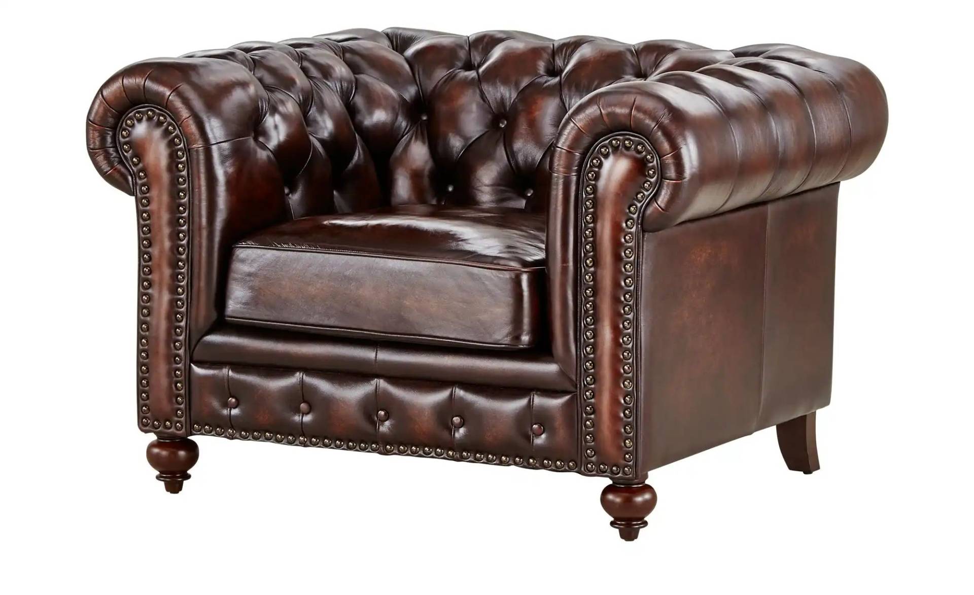 Primo Sessel  Chesterfield ¦ braun ¦ Maße (cm): B: 124 H: 80 T: 100 Polstermöbel > Sessel > Ledersessel - Möbel Kraft