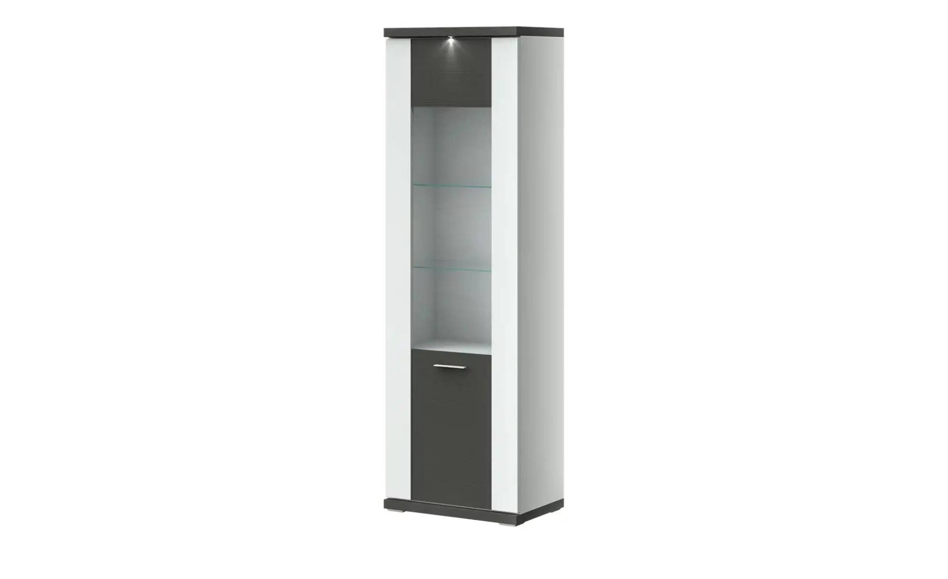 Primo Vitrine   Titan ¦ grau ¦ Maße (cm): B: 66 H: 207 T: 42 Kommoden & Sideboards > Vitrinen - Möbel Kraft