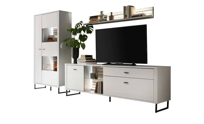 uno Wohnkombination  Leni ¦ grau ¦ Maße (cm): B: 310 H: 187 T: 44.0 Kommoden & Sideboards > Wohnwände - Höffner