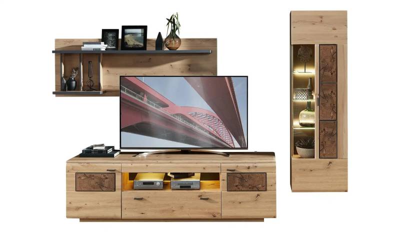 uno Wohnkombination  Madera II ¦ holzfarben ¦ Maße (cm): B: 285 H: 193 T: 47.0 Kommoden & Sideboards > Wohnwände - Höffner