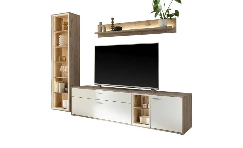 uno Wohnkombination  Santerno ¦ holzfarben ¦ Maße (cm): B: 249 H: 197 T: 50.0 Kommoden & Sideboards > Wohnwände - Höffner