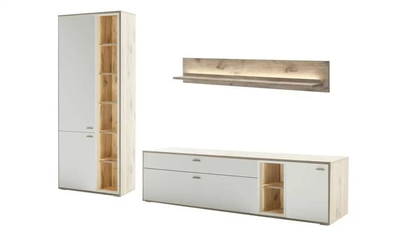 uno Wohnkombination  Santerno ¦ holzfarben ¦ Maße (cm): B: 277 H: 197 T: 50.0 Kommoden & Sideboards > Wohnwände - Höffner