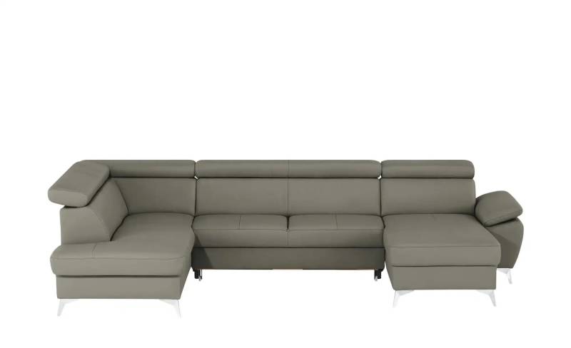 uno Wohnlandschaft mit verstellbarem Kopfteil Apollo ¦ grau ¦ Maße (cm): B: 338 H: 96 T: 210.0 Polstermöbel > Sofas > Schlafsofas - Höffner