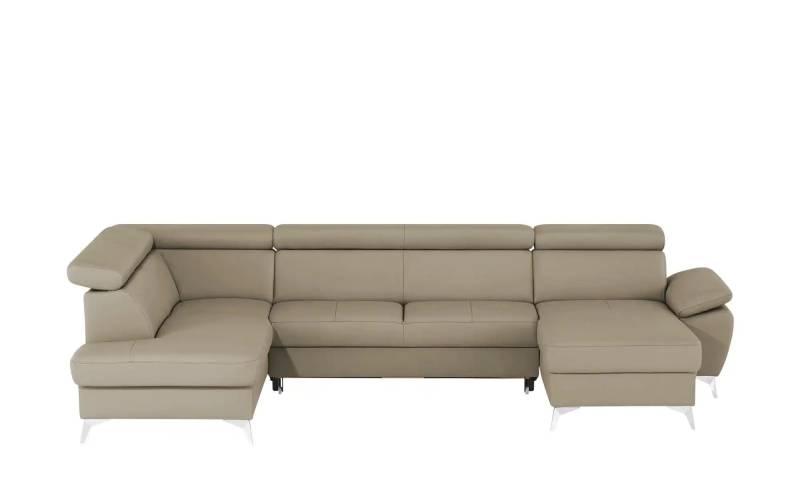 uno Wohnlandschaft mit verstellbarem Kopfteil Apollo ¦ grau ¦ Maße (cm): B: 338 H: 96 T: 210.0 Polstermöbel > Sofas > Schlafsofas - Höffner