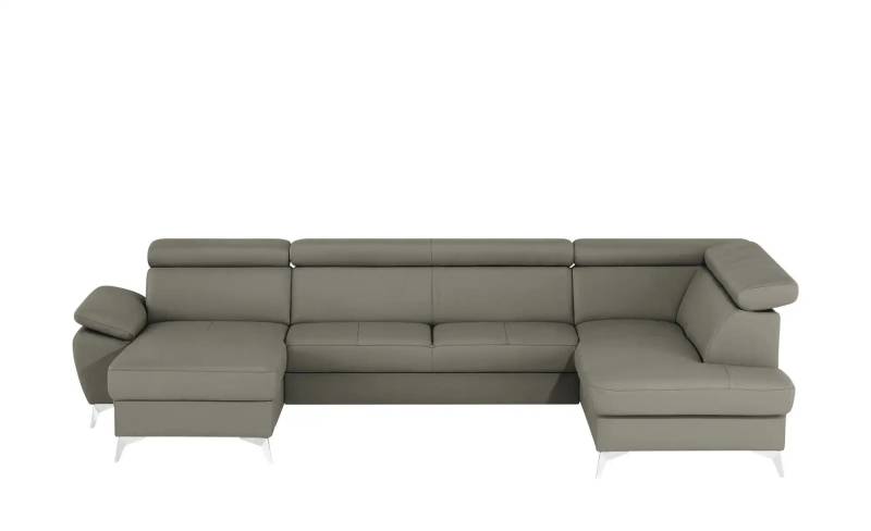 uno Wohnlandschaft mit verstellbarem Kopfteil Apollo ¦ grau ¦ Maße (cm): B: 338 H: 96 T: 210.0 Polstermöbel > Sofas > Wohnlandschaften - Höffner