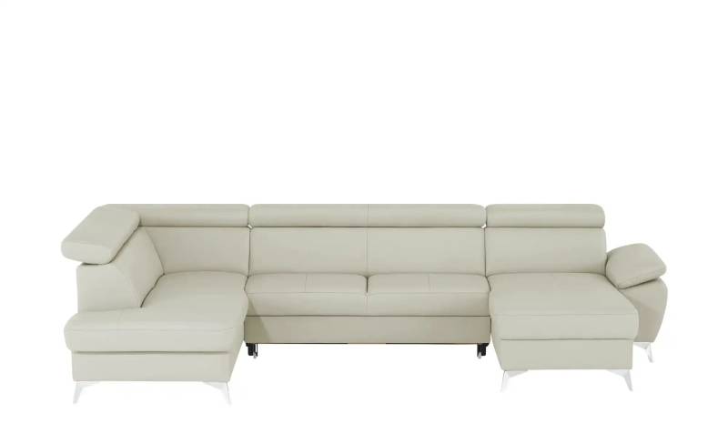 Primo Wohnlandschaft mit verstellbarem Kopfteil Apollo ¦ grau ¦ Maße (cm): B: 338 H: 96 T: 210.0 Polstermöbel > Sofas > Ledersofas - Möbel Kraft
