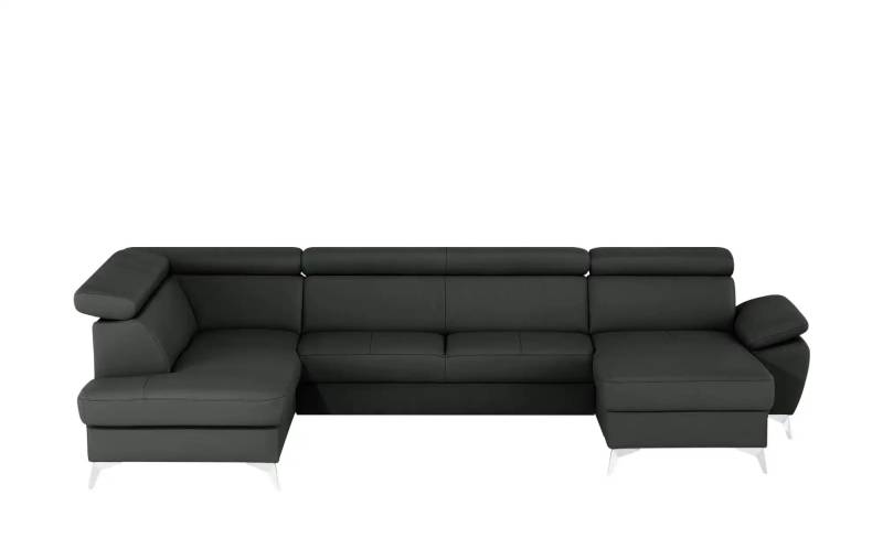 uno Wohnlandschaft mit verstellbarem Kopfteil Apollo ¦ schwarz ¦ Maße (cm): B: 338 H: 96 T: 210.0 Polstermöbel > Sofas > Wohnlandschaften - Höffner