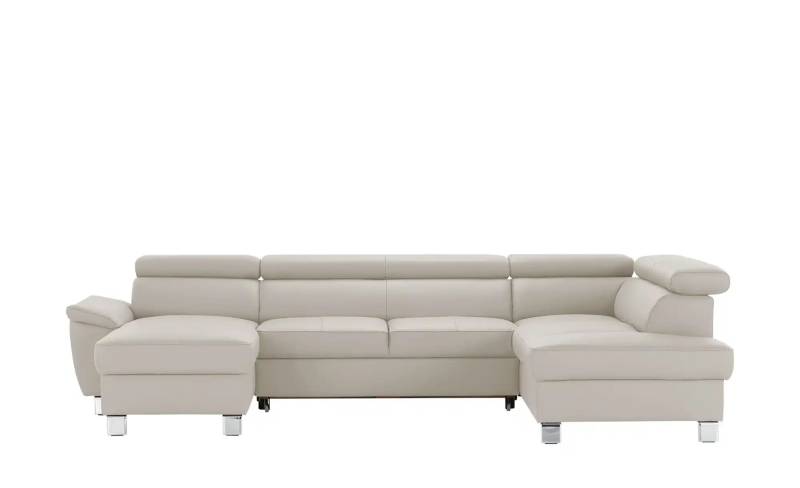 uno Wohnlandschaft aus Echtleder Avola ¦ creme ¦ Maße (cm): B: 315 H: 90 T: 208.0 Polstermöbel > Sofas > Wohnlandschaften - Höffner