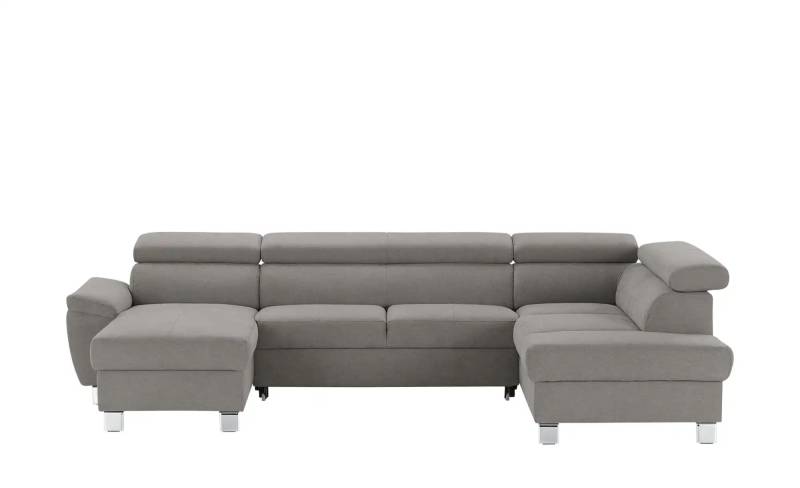 uno Wohnlandschaft aus Mikrofaser Avola ¦ grau ¦ Maße (cm): B: 318 H: 90 T: 208.0 Polstermöbel > Sofas > Schlafsofas - Höffner