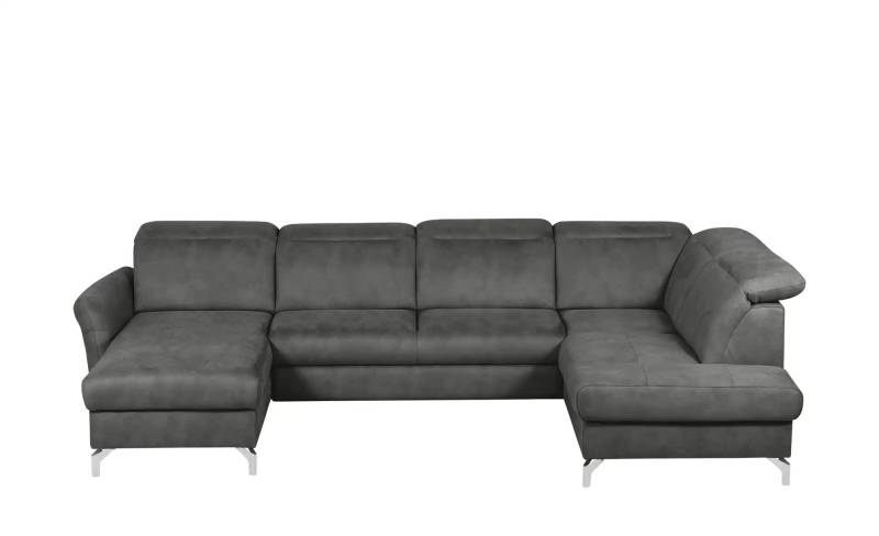 uno Wohnlandschaft Wildleder-Optik Basel ¦ grau ¦ Maße (cm): B: 304 H: 100 T: 200.0 Polstermöbel > Sofas > Schlafsofas - Höffner