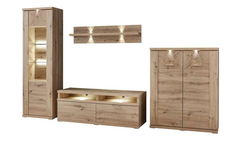 Primo Wohnwand  Gigant ¦ holzfarben ¦ Maße (cm): B: 321 H: 207 T: 50.0 Kommoden & Sideboards > Wohnwände - Möbel Kraft