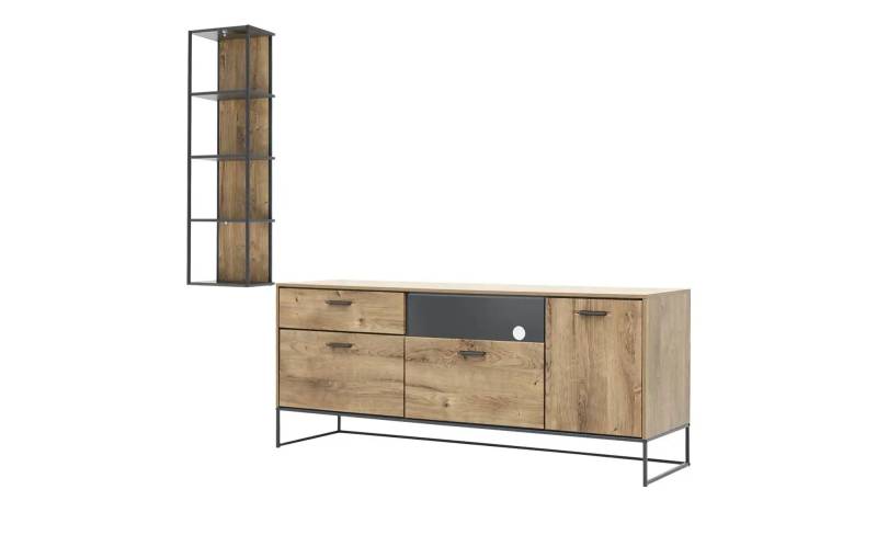 Primo Wohnkombination  New York ¦ holzfarben ¦ Maße (cm): B: 240 H: 195 T: 48.0 Kommoden & Sideboards > Wohnwände - Möbel Kraft