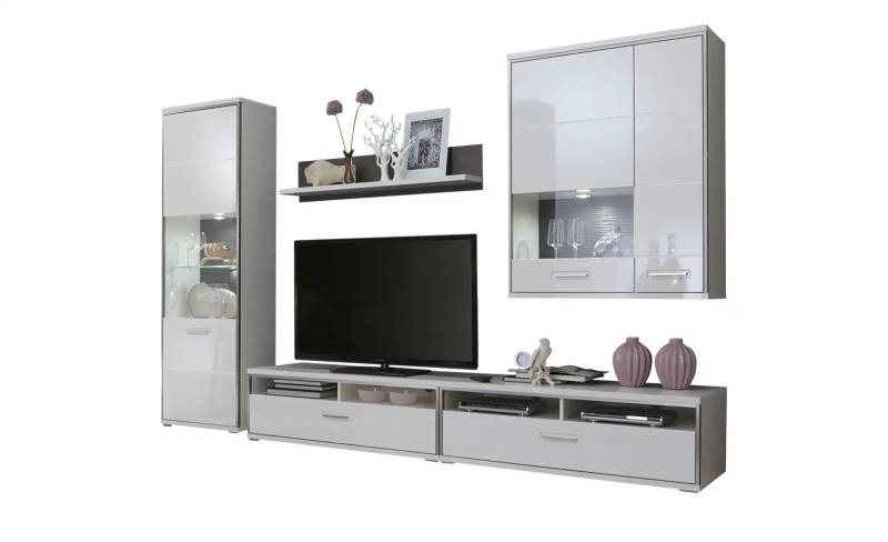 uno Wohnwand  Setto ¦ weiß ¦ Maße (cm): B: 312 H: 201 T: 41.0 Kommoden & Sideboards > Wohnwände - Höffner
