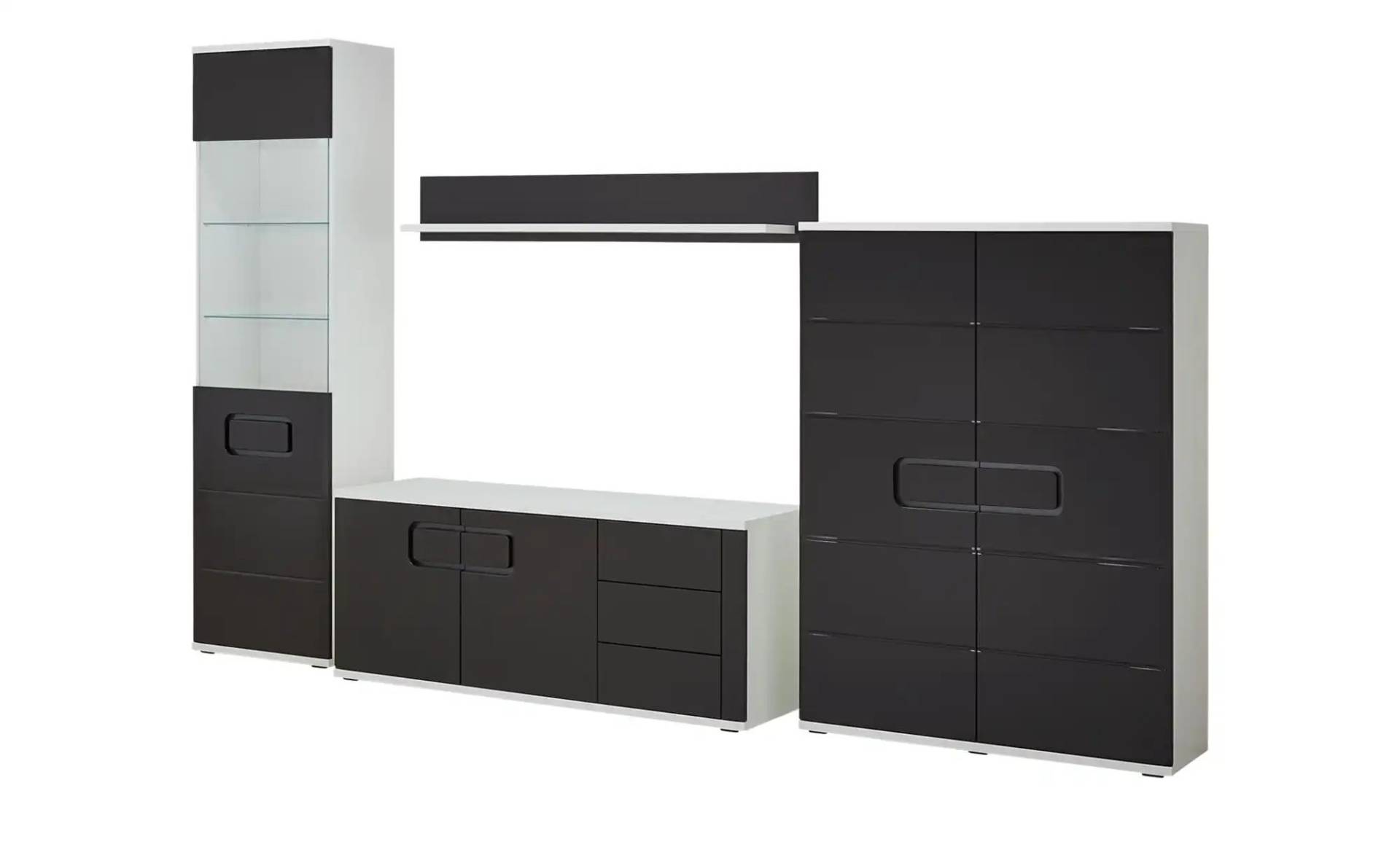 Primo Wohnwand  Talia ¦ schwarz ¦ Maße (cm): B: 320 H: 207 T: 48.0 Kommoden & Sideboards > Wohnwände - Möbel Kraft