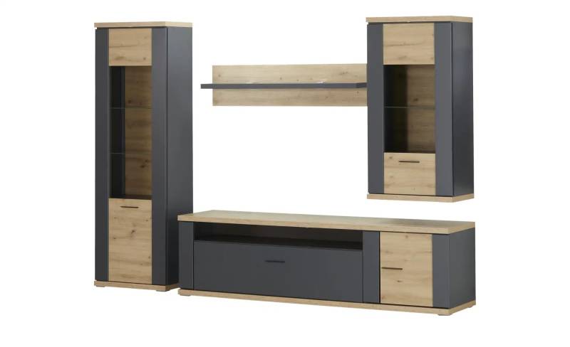 uno Wohnwand  Titan 24 ¦ holzfarben ¦ Maße (cm): B: 303 H: 207 T: 52.0 Kommoden & Sideboards > Wohnwände - Höffner