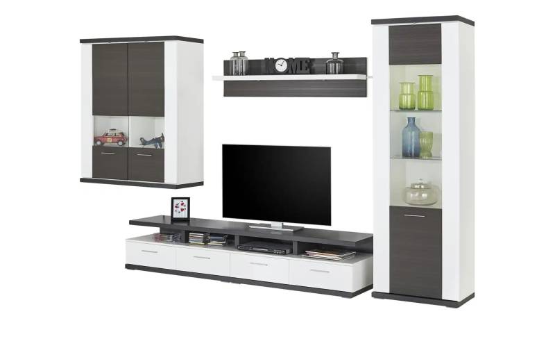 Primo Wohnwand   Titan ¦ grau ¦ Maße (cm): B: 313 H: 207 T: 50.0 Kommoden & Sideboards > Wohnwände - Möbel Kraft