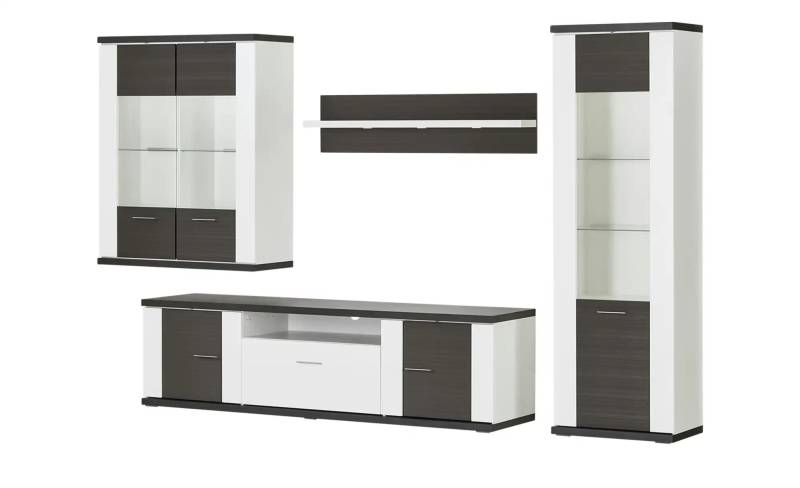 uno Wohnwand  Titan ¦ grau ¦ Maße (cm): B: 323 H: 207 T: 52.0 Kommoden & Sideboards > Wohnwände - Höffner