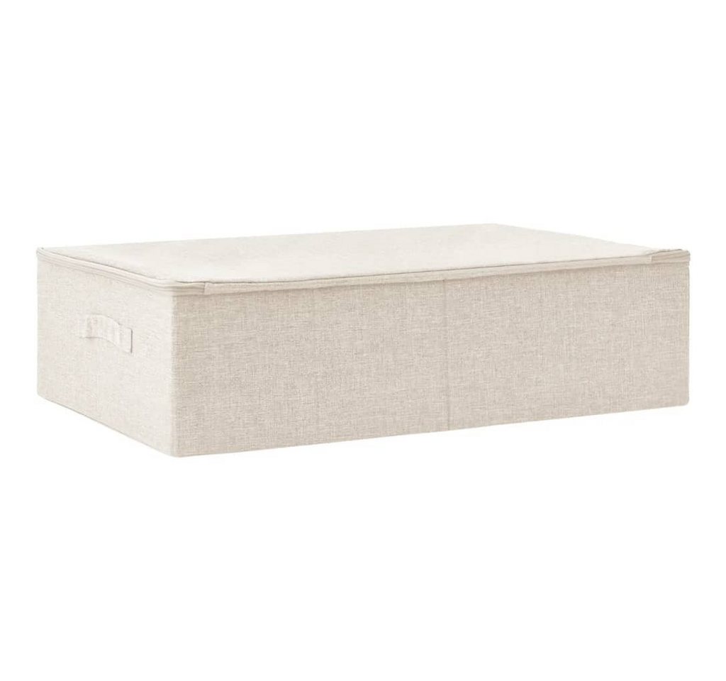 vidaXL Aufbewahrungsbox Aufbewahrungsbox Stoff 70x40x18 cm Creme (1 St) von vidaXL