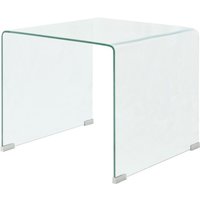 Riceel - vidaXL Couchtisch aus gehärtetem Glas 49,5 x 50 x 45 cm Transparent von RICEEL