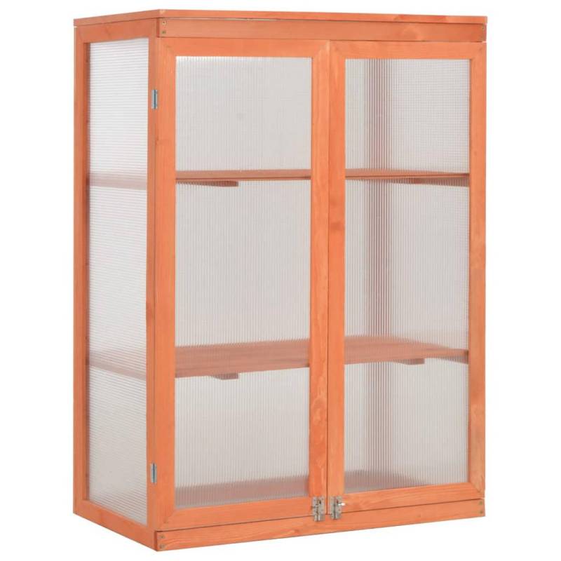 vidaXL GEWÄCHSHAUS-SCHRANK Braun