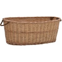 Riceel - vidaXL Holzkorb mit Tragegriffen 88 x 57 x 34 cm Natur Weide von RICEEL