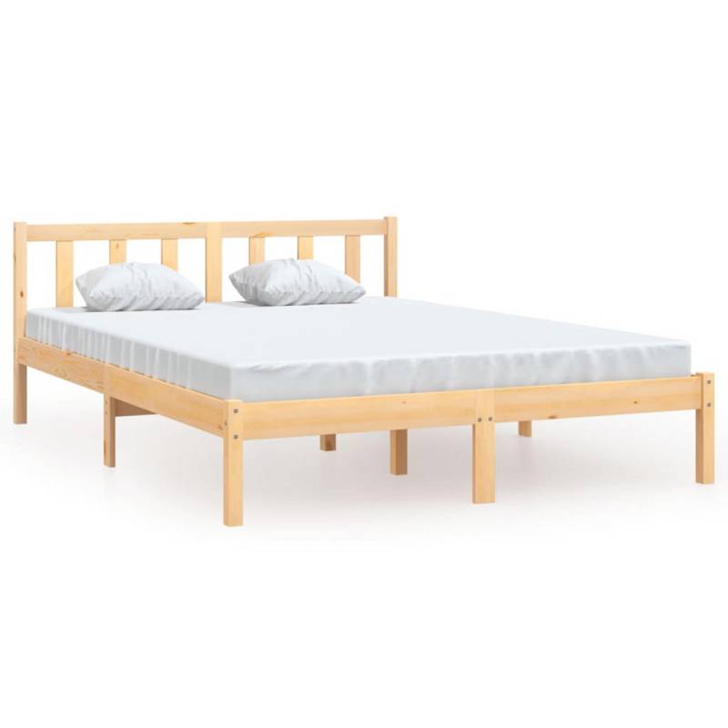 vidaXL MASSIVHOLZBETT Braun