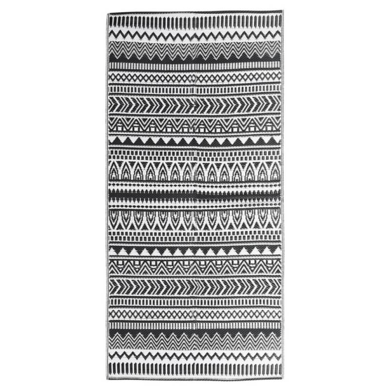 vidaXL OUTDOOR-TEPPICH Schwarz