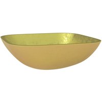 VidaXL Waschbecken Glas 42x42x14 cm Gold von RICEEL