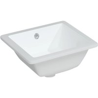 Waschbecken Weiß 36x31,5x16,5 cm Rechteckig Keramik vidaXL416352 von BONNEVIE