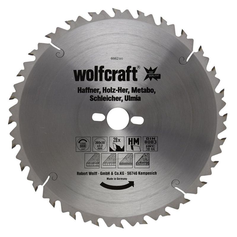 wolfcraft 1 Tisch-Kreissägebl. HM, 28 Zähne ø300mm von wolfcraft
