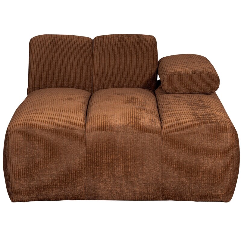 woood - Mojo - Sofa - Geripppter Webstoff - Rostbraun - Rechts woood - Mojo - Sofa - Geripppter Webstoff - Rostbraun - Rechts