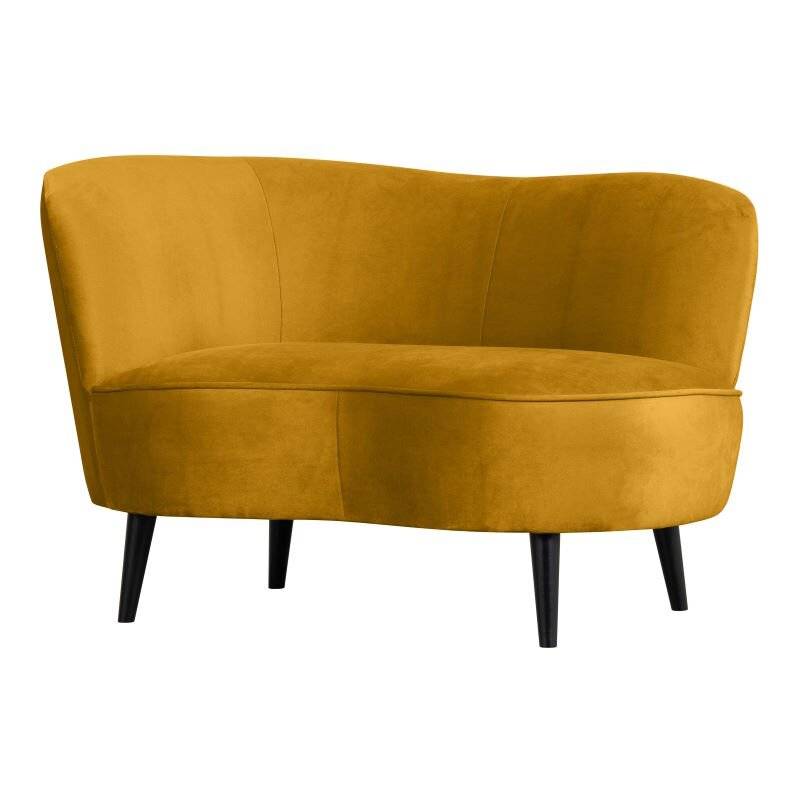 woood - Sara - Lounge Sessel Links - Samt - Ocker