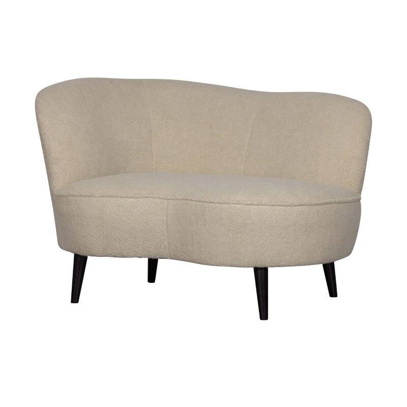 woood - Sara - Lounge Sessel Links - Samt Teddy - Off White