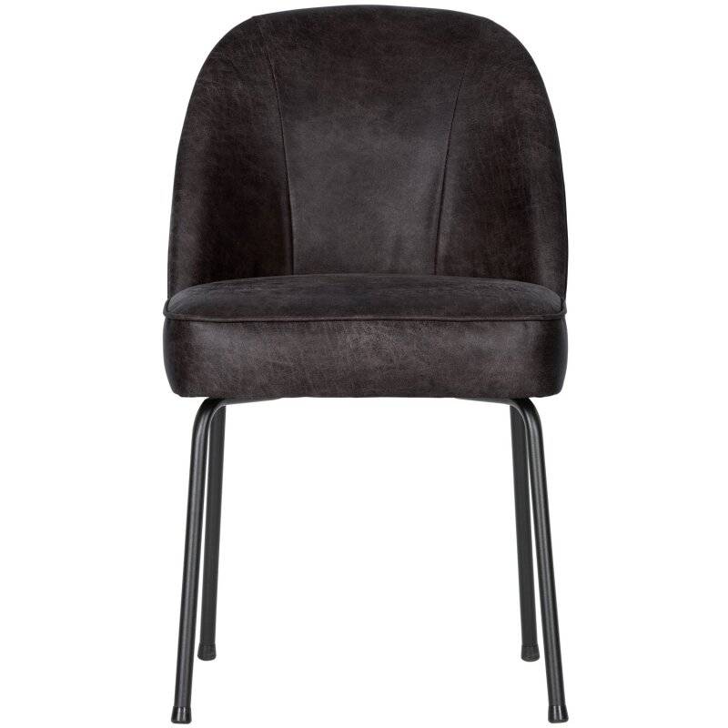 woood - Vogue - 2er Set Esszimmerstuhl - Ecoleder - Schwarz