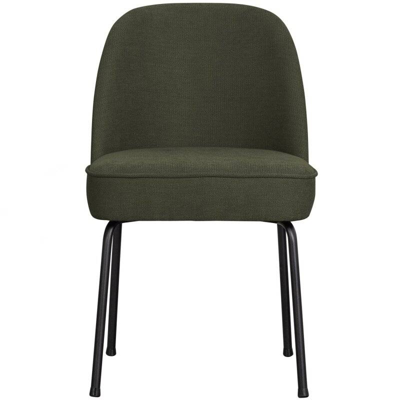 woood - Vogue - 2er Set Esszimmerstuhl - Gewebeter Stoff - warmes Grün