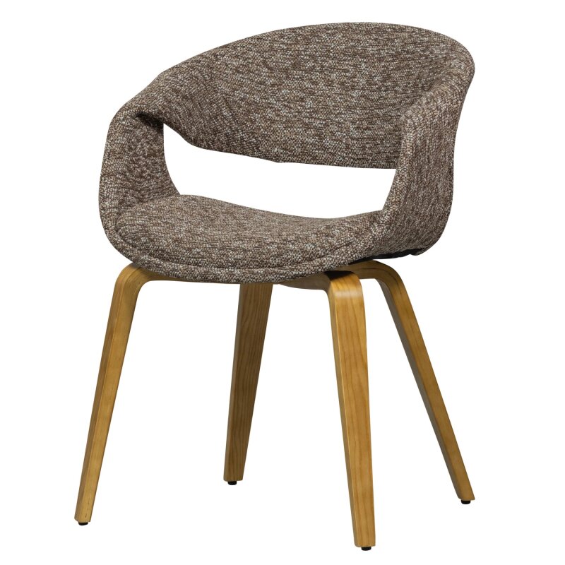 woood - Yossi - 2er Set Esszimmerstuhl mit Holzbein natur - Braun woood - Yossi - 2er Set Esszimmerstuhl mit Holzbein natur - Braun