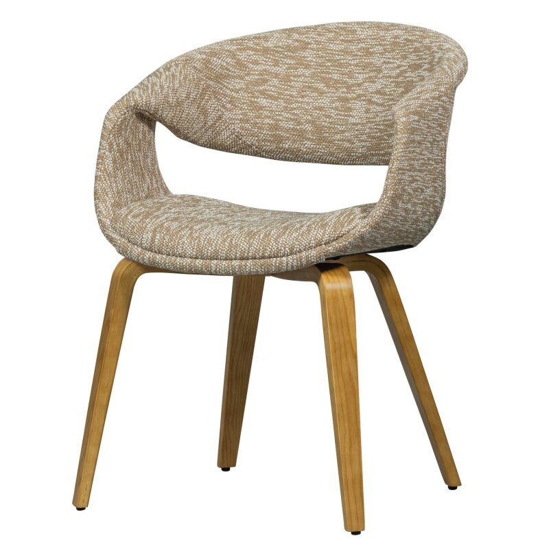 woood - Yossi - 2er Set Esszimmerstuhl mit Holzbein natur - Sand woood - Yossi - 2er Set Esszimmerstuhl mit Holzbein natur - Sand