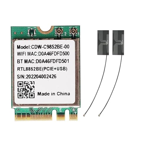 youyeetoo WiFi 6 Modul,für youyeetoo X1,CDW-C9852BE Realtek RTL8852BE NGFF M.2 2230 WiFi Karte 2.4G/5GHz WiFi BT5.0 (Module + 2X FPC ANT) von youyeetoo