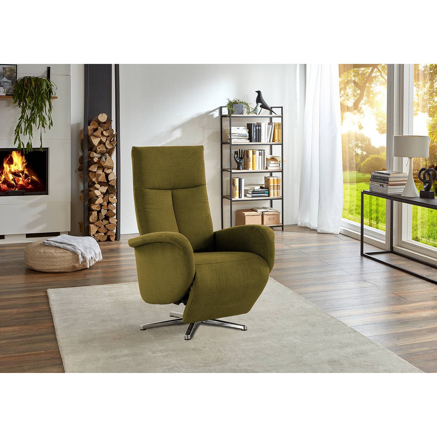 home24 Relaxsessel Nesebar II Grün Flachgewebe Olea Manuelle Verstellung ohne Aufstehhilfe/Relaxfunktion 75 x 112 x 82cm home24 Relaxsessel Nesebar II Grün Flachgewebe Olea Manuelle Verstellung ohne Aufstehhilfe/Relaxfunktion 75 x 112 x 82cm von home24