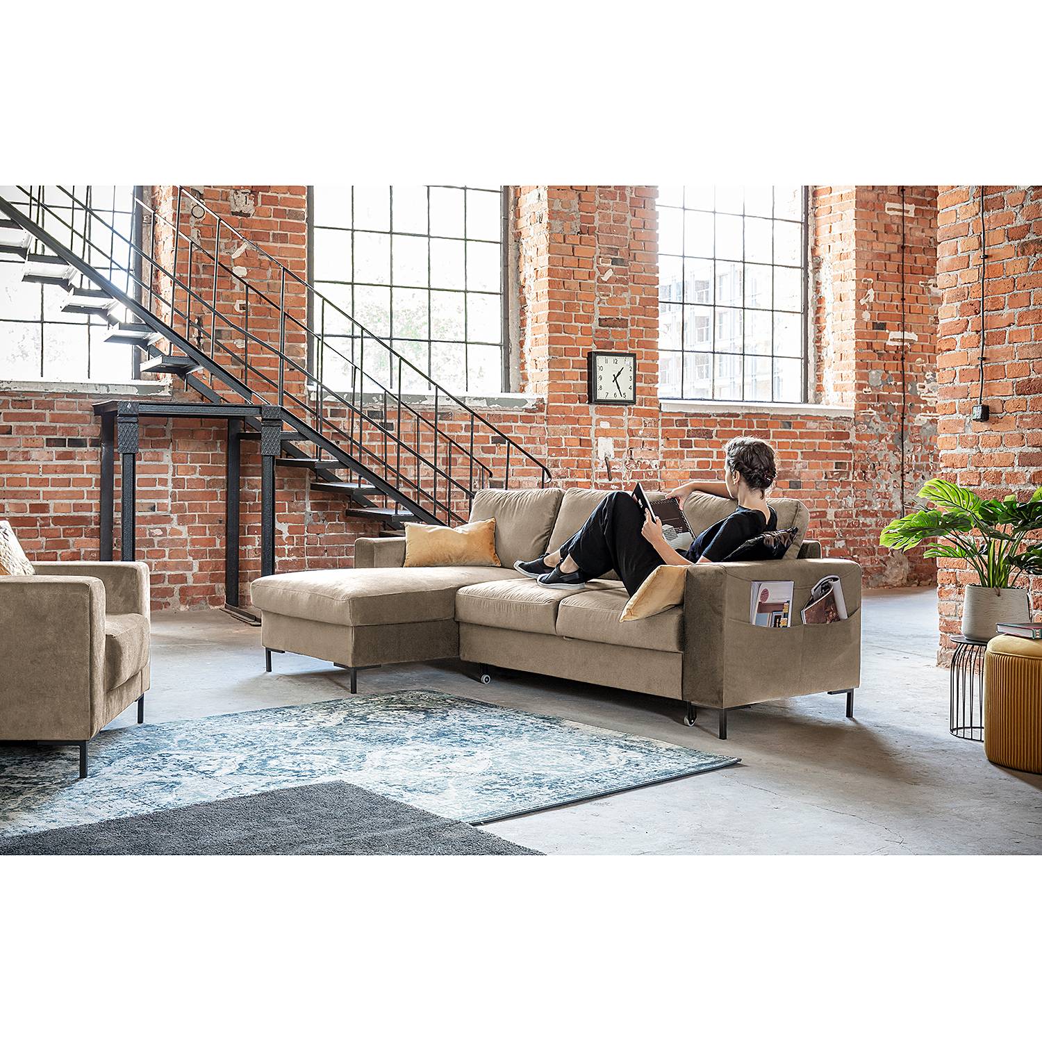 Ecksofa Sagata mit Longchair von loftscape