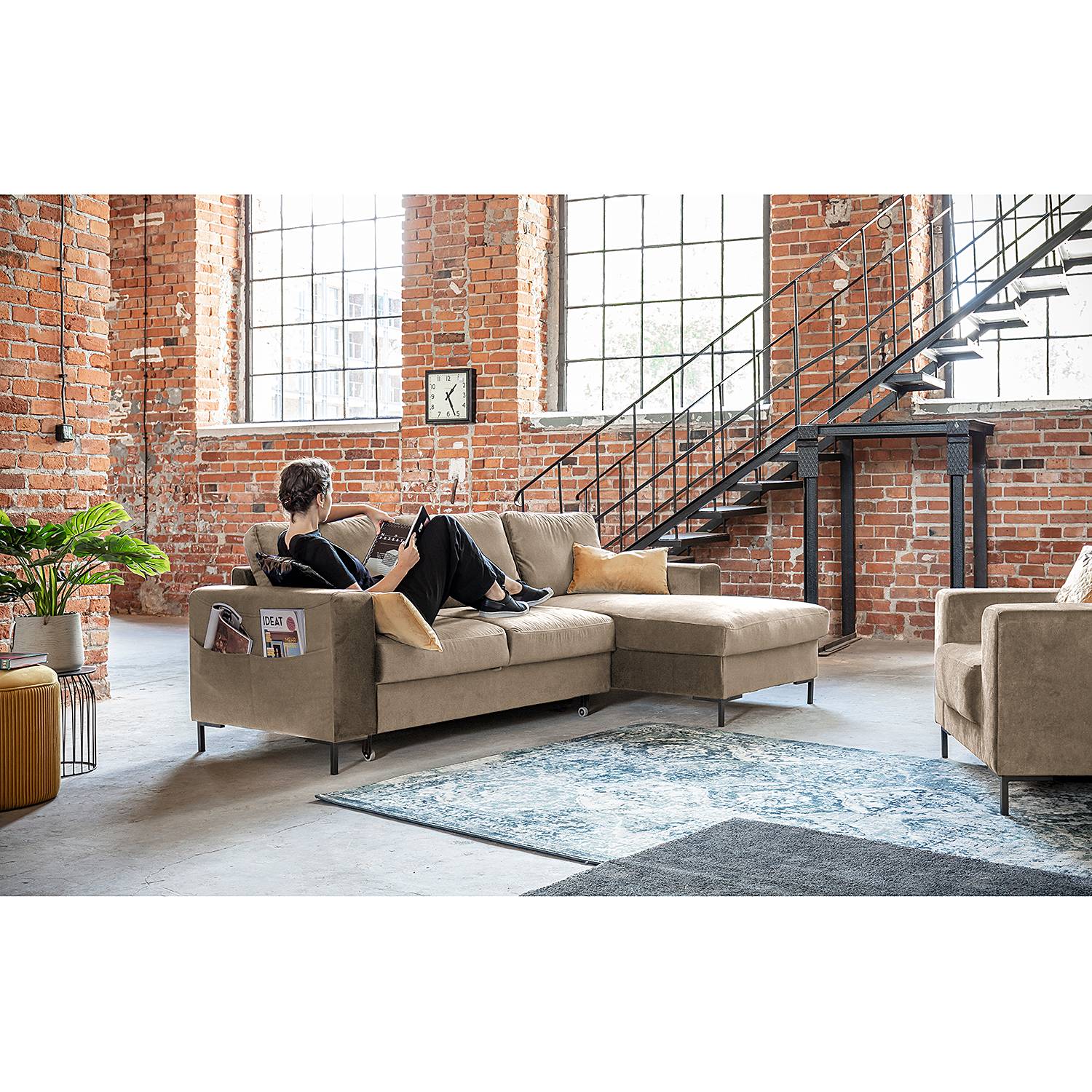 Ecksofa Sagata mit Longchair von loftscape