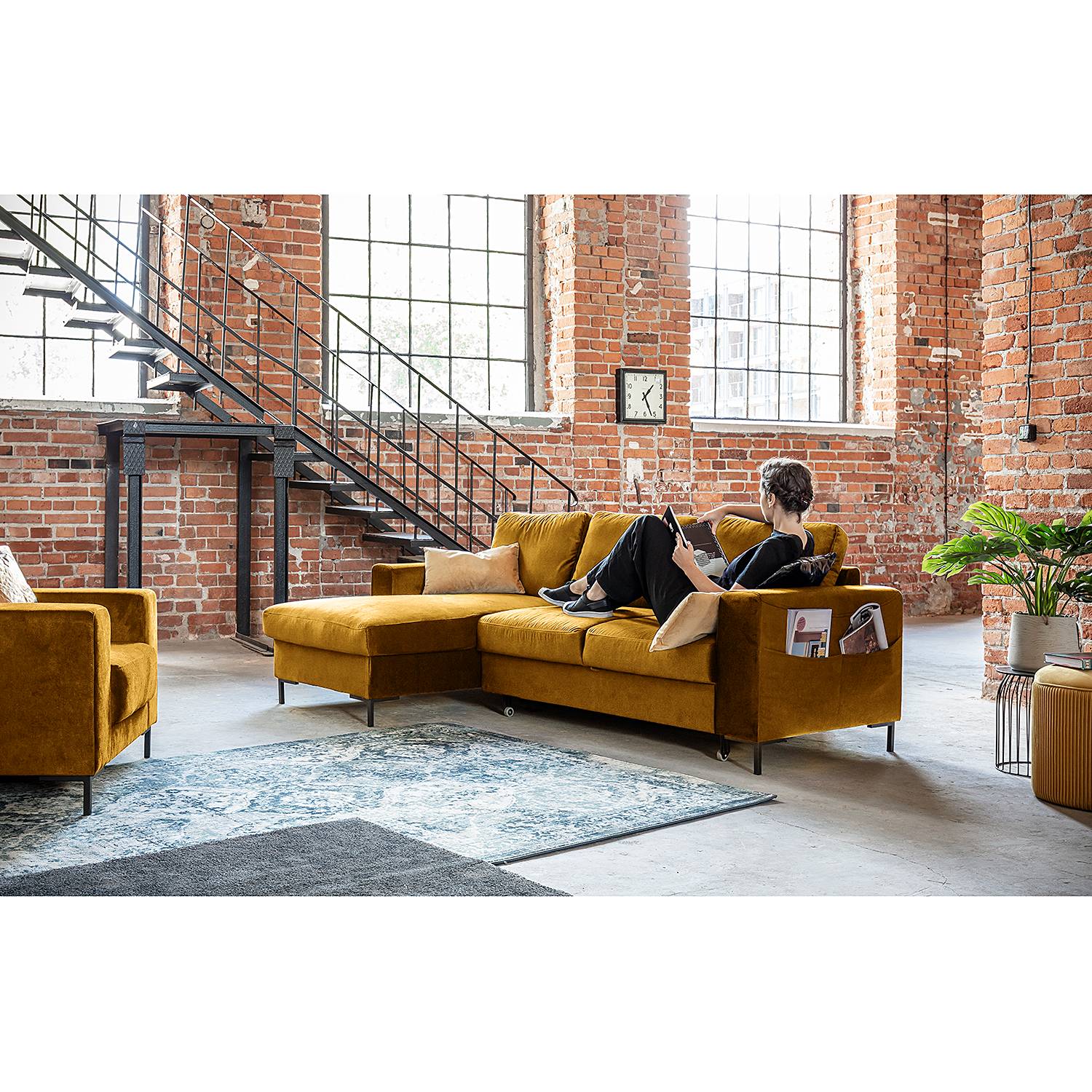 Ecksofa Sagata mit Longchair von loftscape