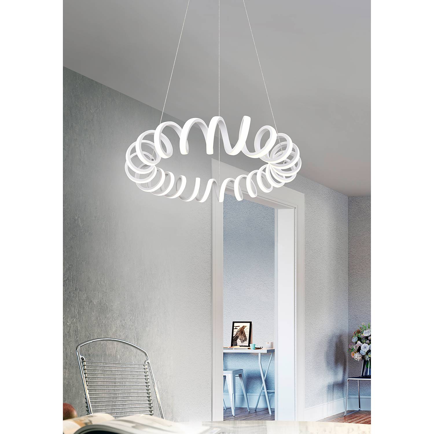 LED-Pendelleuchte Curl von home24