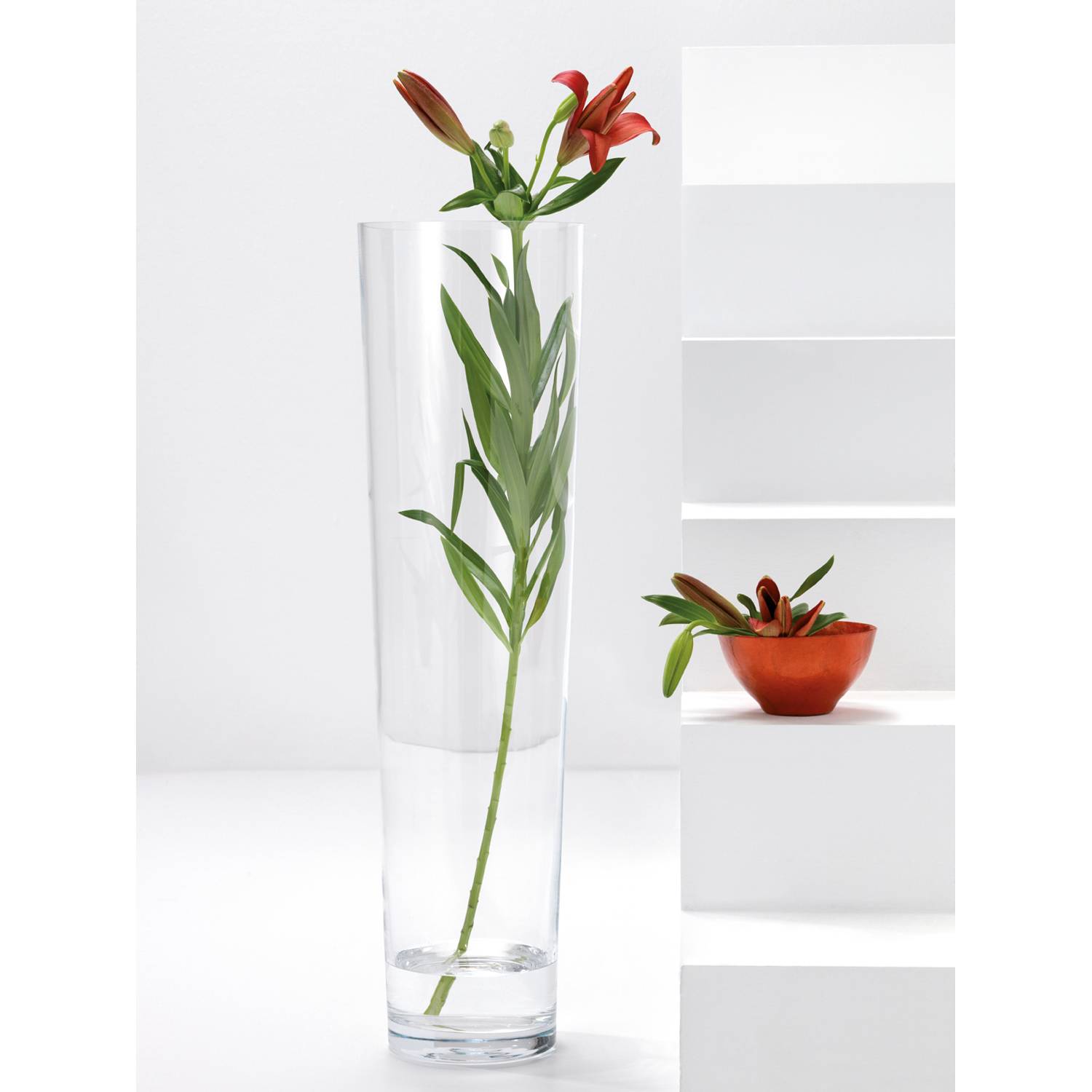 Leonardo Vase konische Klar Glas 19x70x19 cm (BxHxT) Modern illuminantsType von Leonardo