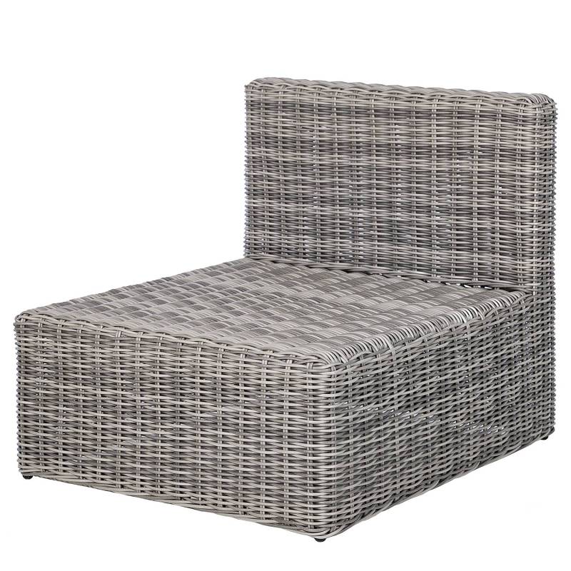 home24 Loungeset Voia aus Polyrattan 3-teilig E Grau von home24