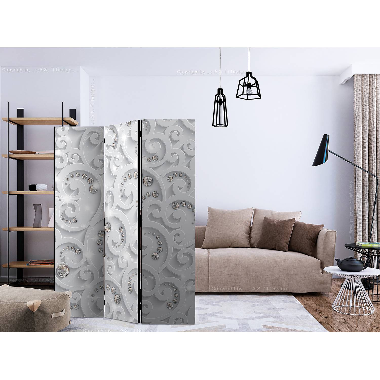 Paravent Abstract Glamor von home24