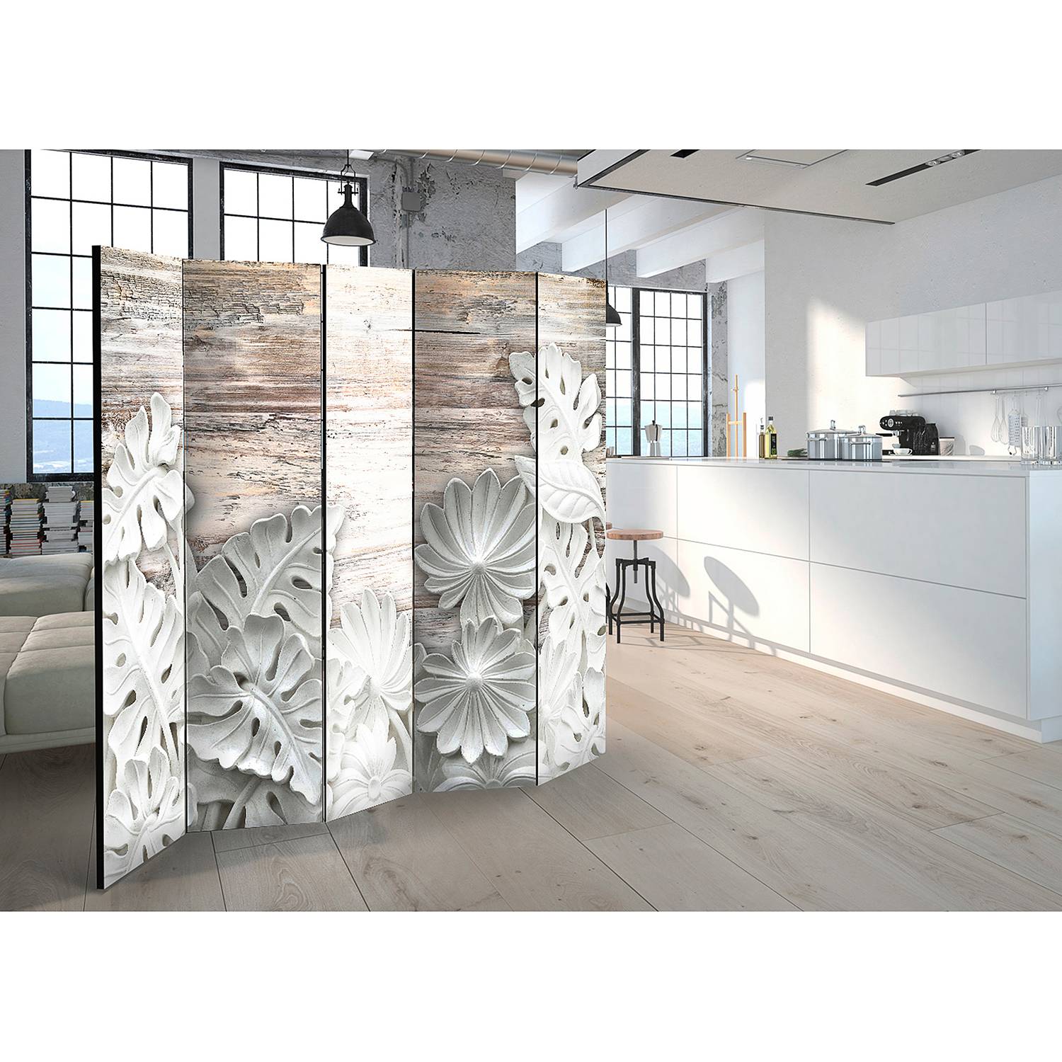 home24 Paravent Alabastrine Grove Vlies / Buche Weiß 225 x 172cm home24 Paravent Alabastrine Grove Vlies / Buche Weiß 225 x 172cm von home24