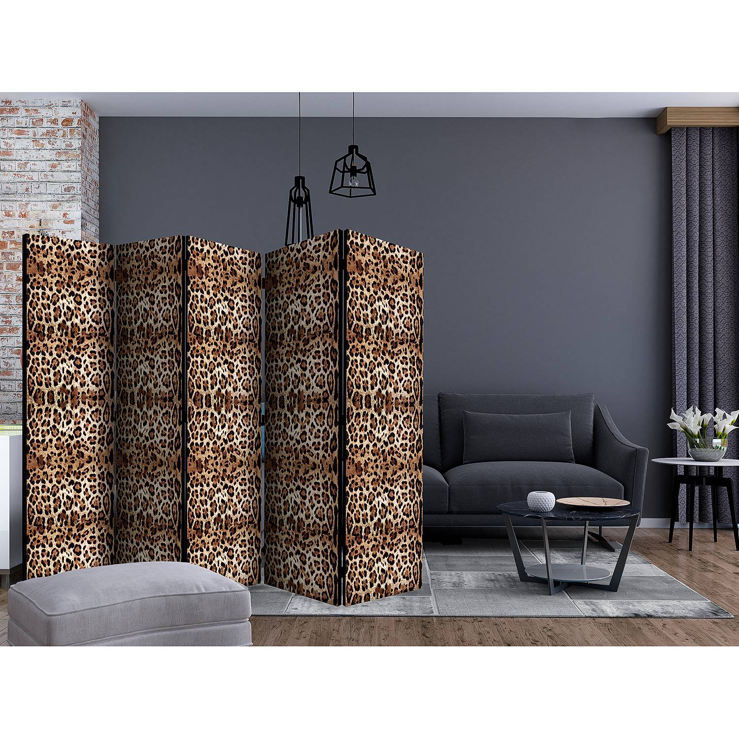 home24 Paravent Animal Theme Vlies / Buche Braun 225 x 172cm home24 Paravent Animal Theme Vlies / Buche Braun 225 x 172cm von home24