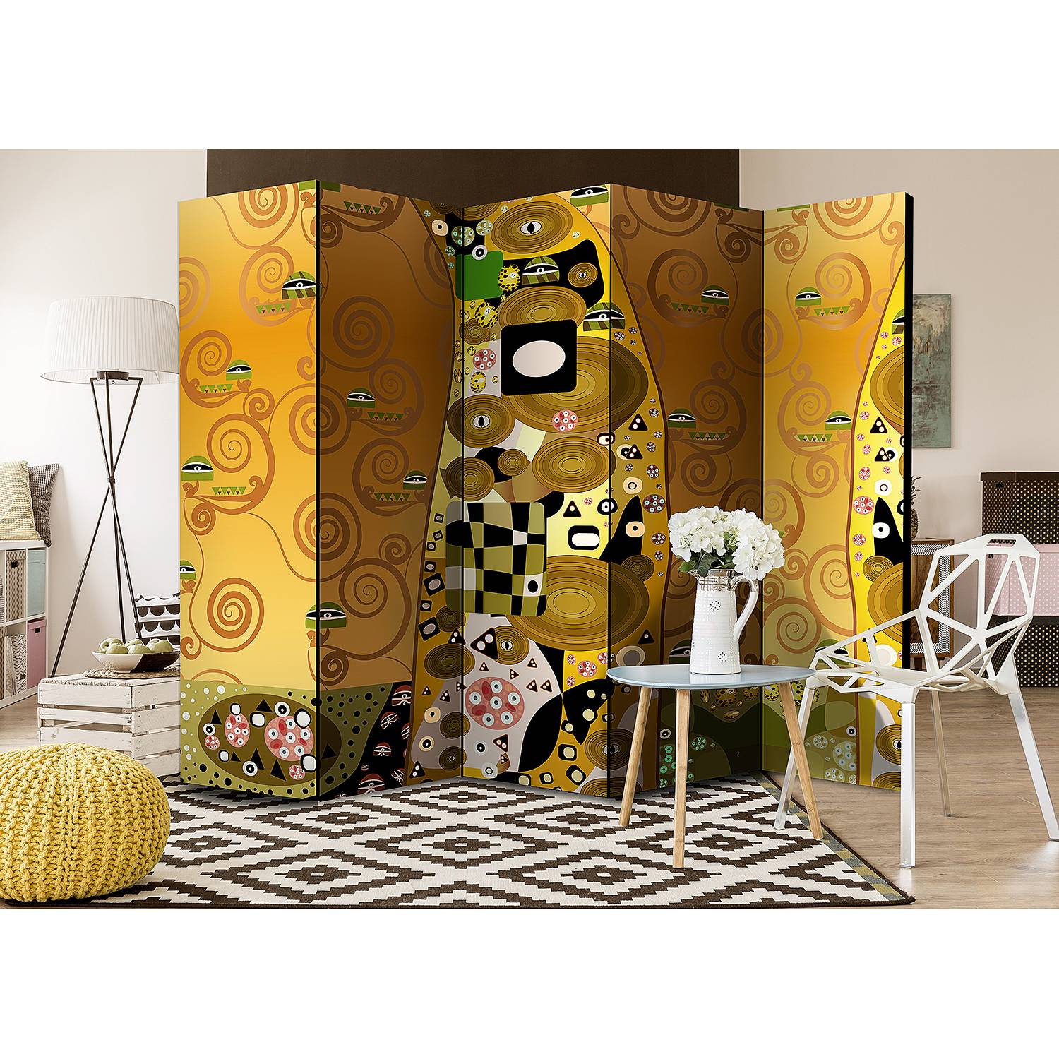 home24 Paravent Artistic Geometry Vlies / Buche Multicolor 225 x 172cm home24 Paravent Artistic Geometry Vlies / Buche Multicolor 225 x 172cm von home24