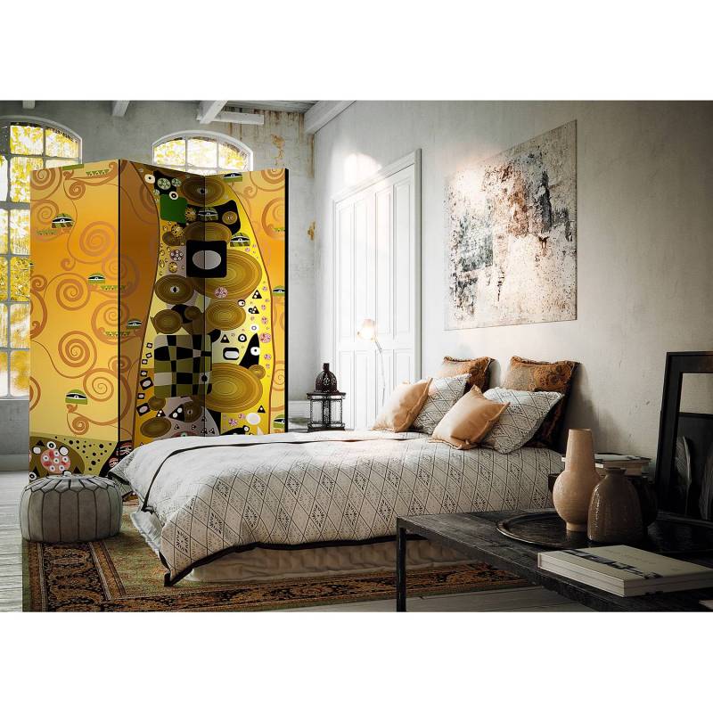 home24 Paravent Artistic Geometry Vlies / Buche Multicolor 135 x 172cm von home24